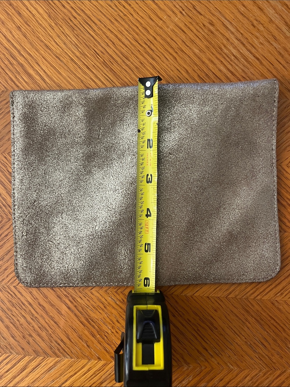 Minor History Green Leather & Metallic Flap Crossbody Clutch - Picture 6 of 6
